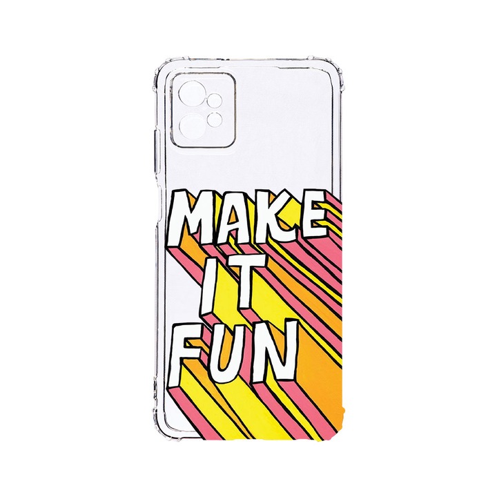 Husa BestCase® Anti Shock 1,5MM, Compatibila Cu Motorola Moto G32, Make It Fun, Rezistenta La Socuri, Protectie Camera, Margini ridicate pentru protectia ecranului, AS 494