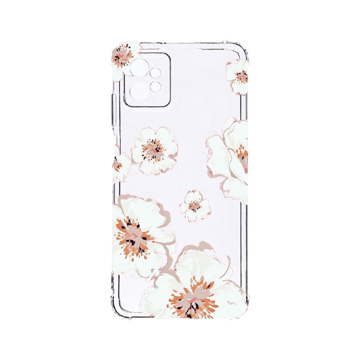 Husa BestCase® Anti Shock 1,5MM, Compatibila Cu Motorola Moto G32, Pastel Colors - Flowers, Rezistenta La Socuri, Protectie Camera, Margini ridicate pentru protectia ecranului, AS 499