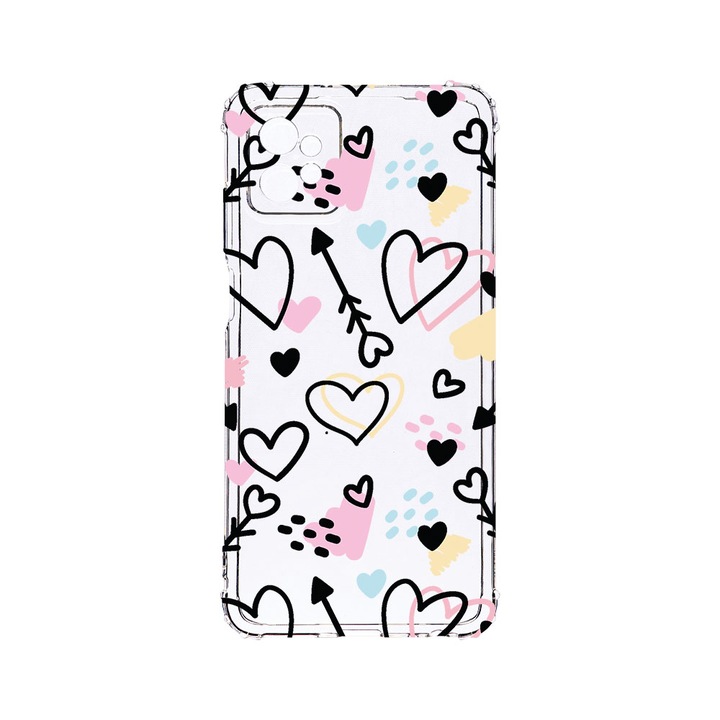 Husa BestCase® Anti Shock 1,5MM, Compatibila Cu Motorola Moto G32, Love Symbols, Rezistenta La Socuri, Protectie Camera, Margini ridicate pentru protectia ecranului, AS 764