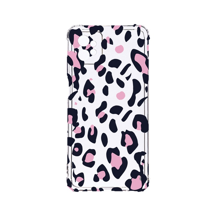 Husa BestCase® Anti Shock 1,5MM, Compatibila Cu Motorola Moto G32, Pink Leopard Pattern, Rezistenta La Socuri, Protectie Camera, Margini ridicate pentru protectia ecranului, AS 1033