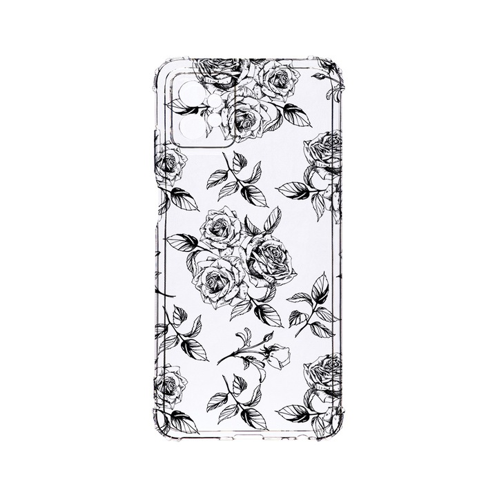 Husa BestCase® Anti Shock 1,5MM, Compatibila Cu Motorola Moto G32, Black Roses, Rezistenta La Socuri, Protectie Camera, Margini ridicate pentru protectia ecranului, AS 1045