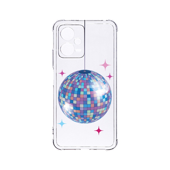 BestCase Strapabíró Anti Shock 1.5MM Telefontok, Poco X5 / Xiaomi Redmi Note 12 5G, Disco Ball, Kamera védő, Military Grade Drop Protection, AS 1006