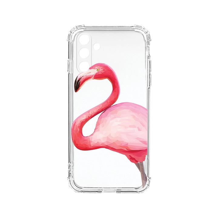 Husa BestCase® Anti Shock 1.5MM, Compatibila Cu Samsung Galaxy A05s, Flamingo, Rezistenta La Socuri, Protectie Camera, Margini ridicate pentru protectia ecranului, AS 55