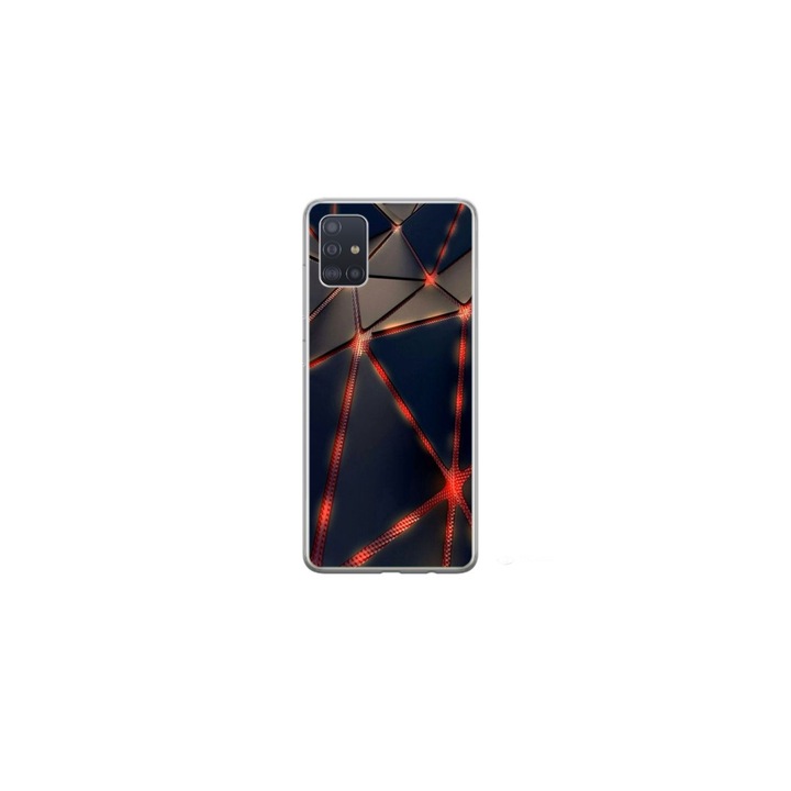 HQPrint персонализиран капак за Samsung Galaxy A51, модел Lava Triangles, многоцветен, S1D1M0367