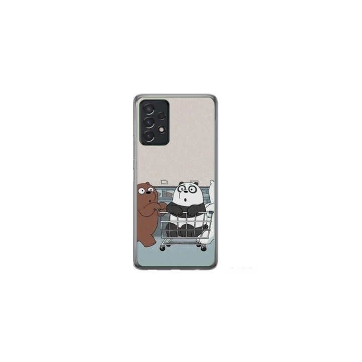Husa personalizata HQ Print si Folie de Silicon pentru Samsung Galaxy A32 4G, model Bears #1, multicolor, S1D1M0003