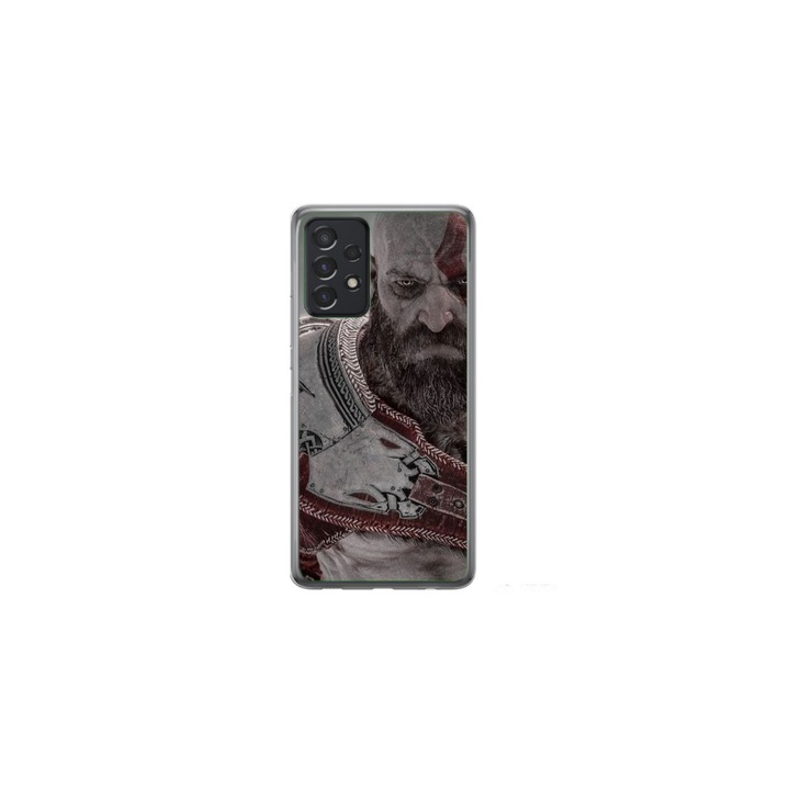 Husa personalizata HQ Print si Folie de Silicon pentru Samsung Galaxy A32 4G, model God of War #2, multicolor, S1D1M0081