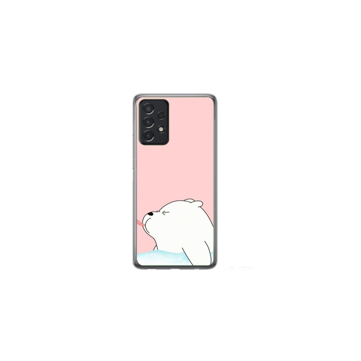 Husa personalizata HQ Print si Folie de Silicon pentru Samsung Galaxy A32 4G, model Bears #4, multicolor, S1D1M0144