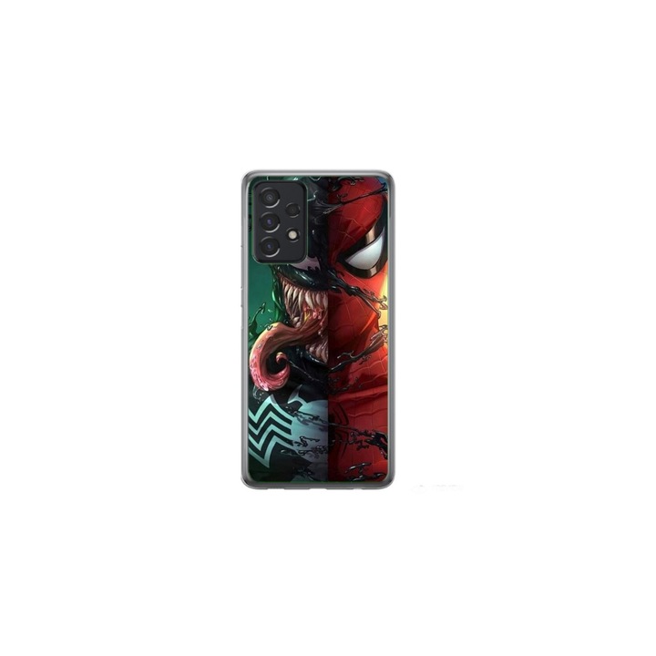 Husa personalizata HQPrint si Folie de Silicon pentru Samsung Galaxy A72, model Spiderman #5, multicolor, S1D1M0171