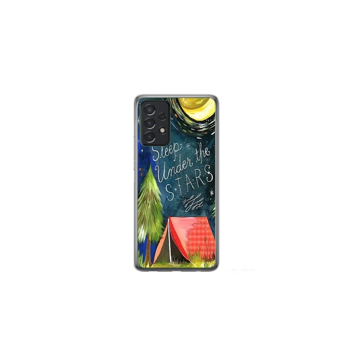 Husa personalizata HQPrint pentru Samsung Galaxy A72, model Falling Stars, multicolor, S1D1M0269