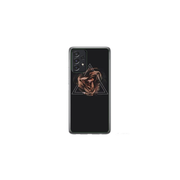 Husa personalizata HQ Print pentru Samsung Galaxy A23 4G, model Triangle Rose, multicolor, S1D1M0316