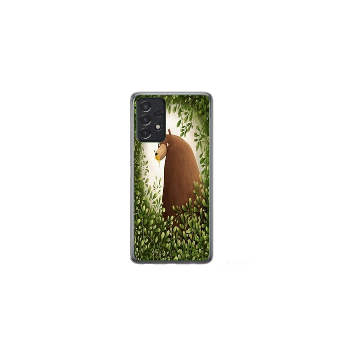 Husa personalizata HQ Print si Folie de Silicon pentru Samsung Galaxy A23 4G, model Bear, multicolor, S1D1M0312