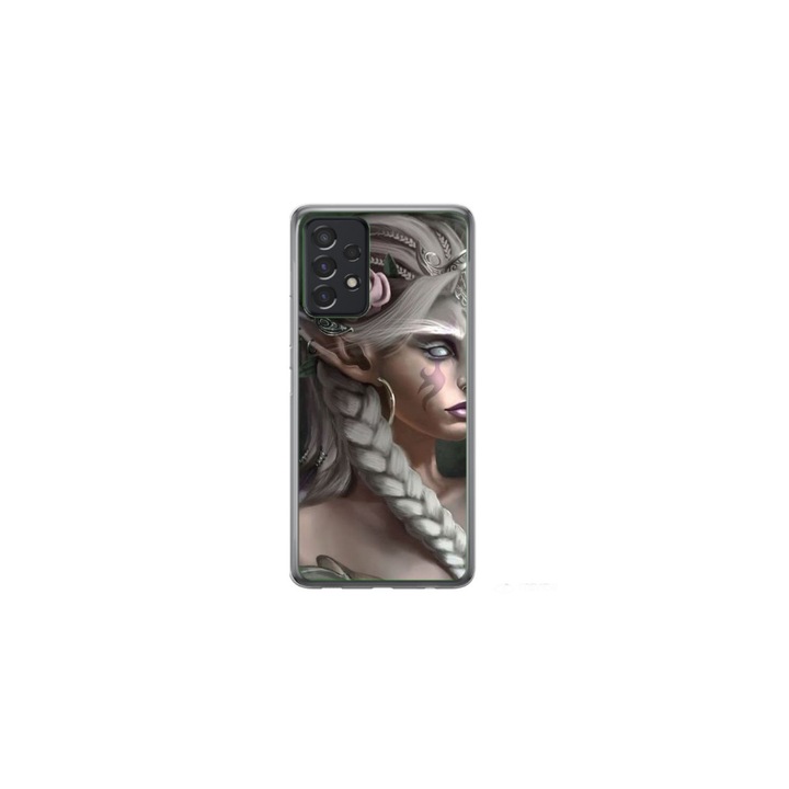Husa personalizata HQ Print si Folie de Silicon pentru Samsung Galaxy A23 4G, model Alien Queen, multicolor, S1D1M0308