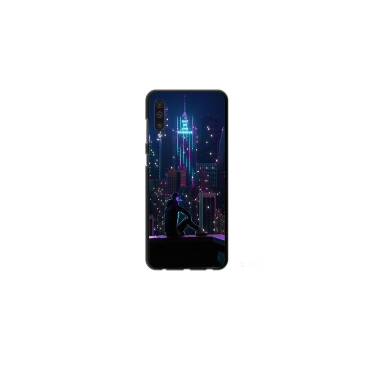 Custom HQ Print and Silicone Foil cover за Huawei P40 Lite E, модел Neon City, многоцветен, S1D1M0260