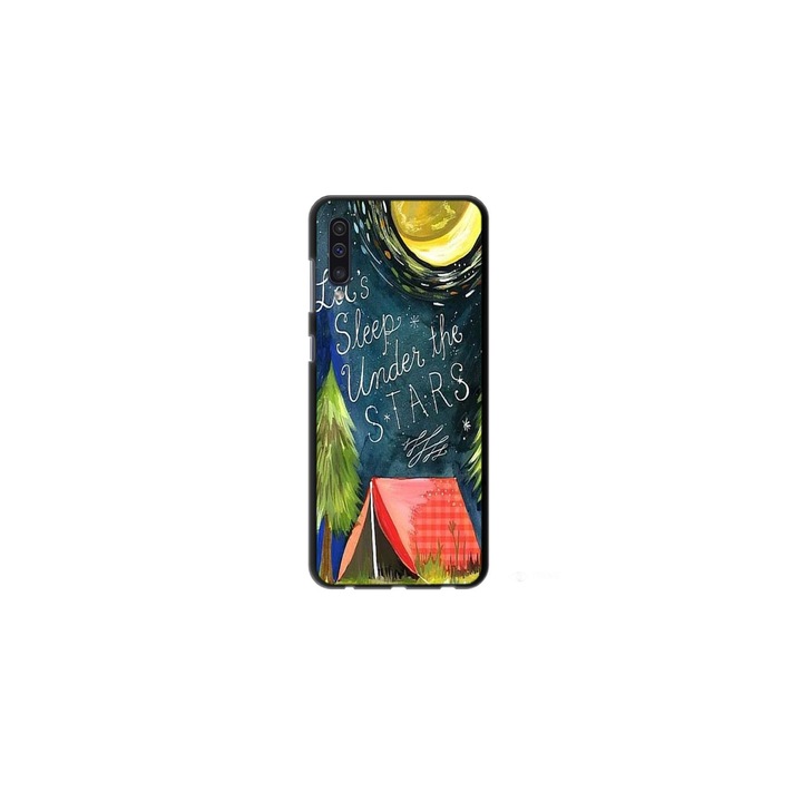 Husa personalizata HQPrint pentru Samsung Galaxy A70, model Let's sleep under the STARS, multicolor, S1D1M0268