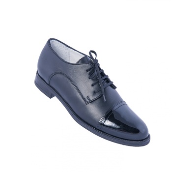 Pantofi dama, Oxford 142, Negru + Lac Pantofi dama, Oxford 142, Negru + Lac