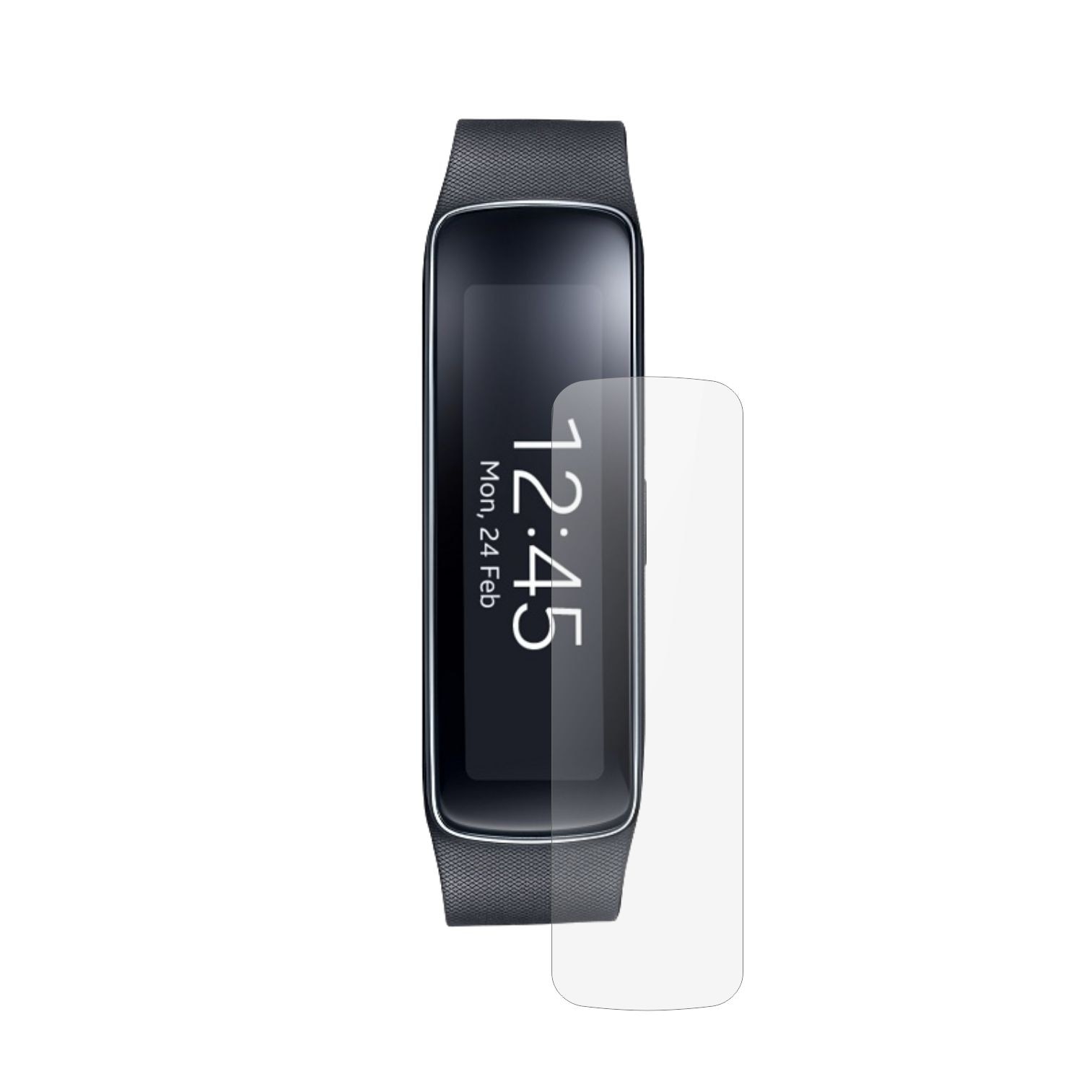 Set 2 Folii Protectie Ecran, Acoperire Totala, Adezive si Foarte Flexibile, Invisible Skinz Ultra-Clear AutoRegeneranta pentru Samsung Galaxy Gear Fit