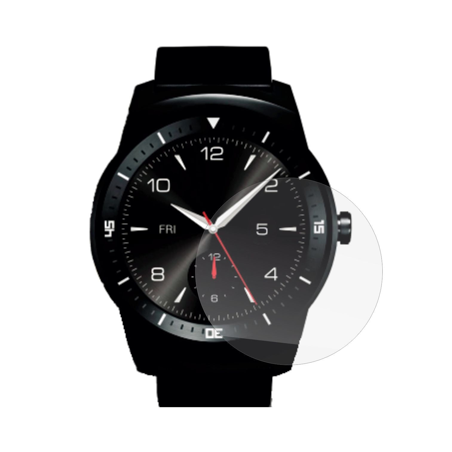 Set 2 Folii Protectie Ecran, Acoperire Totala, Adezive si Foarte Flexibile, Invisible Skinz Ultra-Clear AutoRegeneranta pentru LG G Watch R