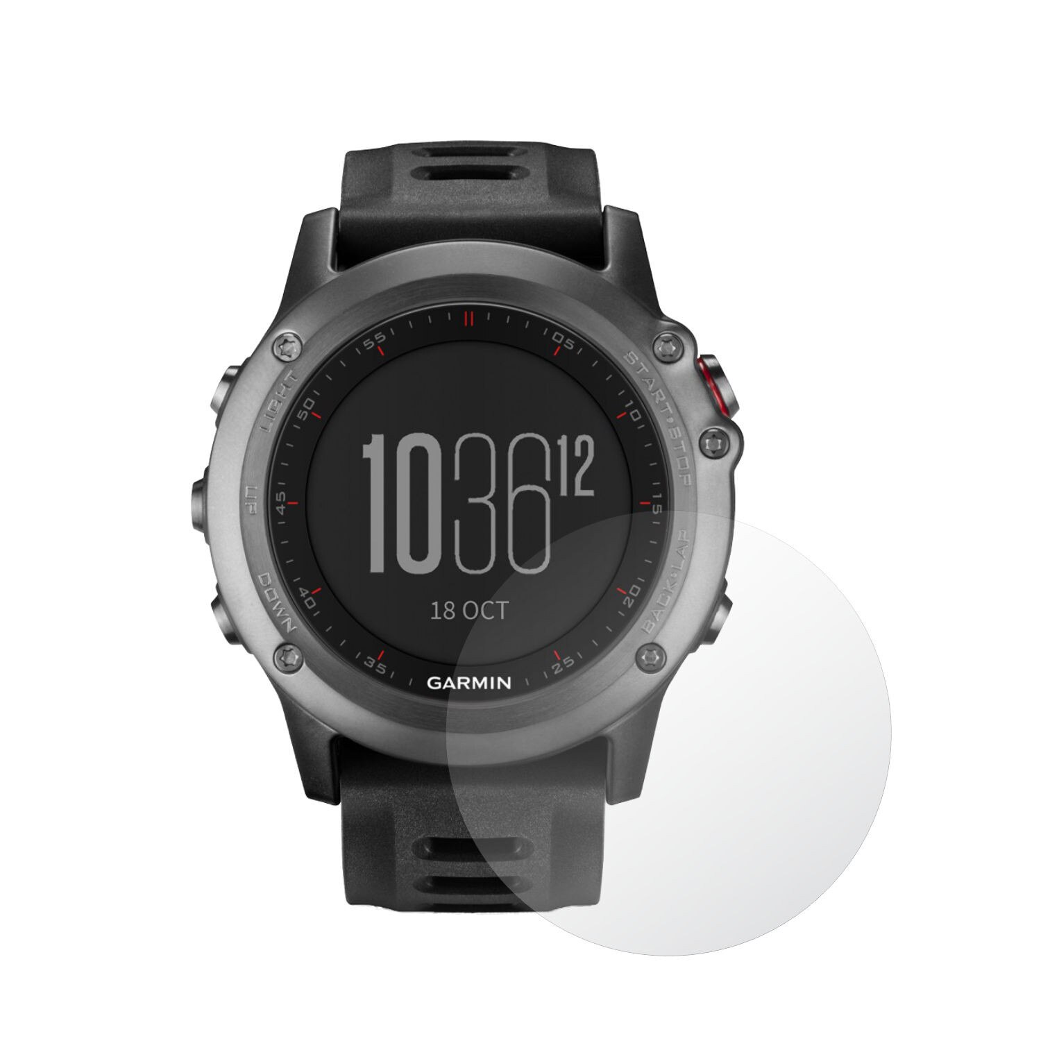 Set 2 Folii Protectie Ecran, Acoperire Totala, Adezive si Foarte Flexibile, Invisible Skinz Ultra-Clear AutoRegeneranta pentru Garmin Fenix 3
