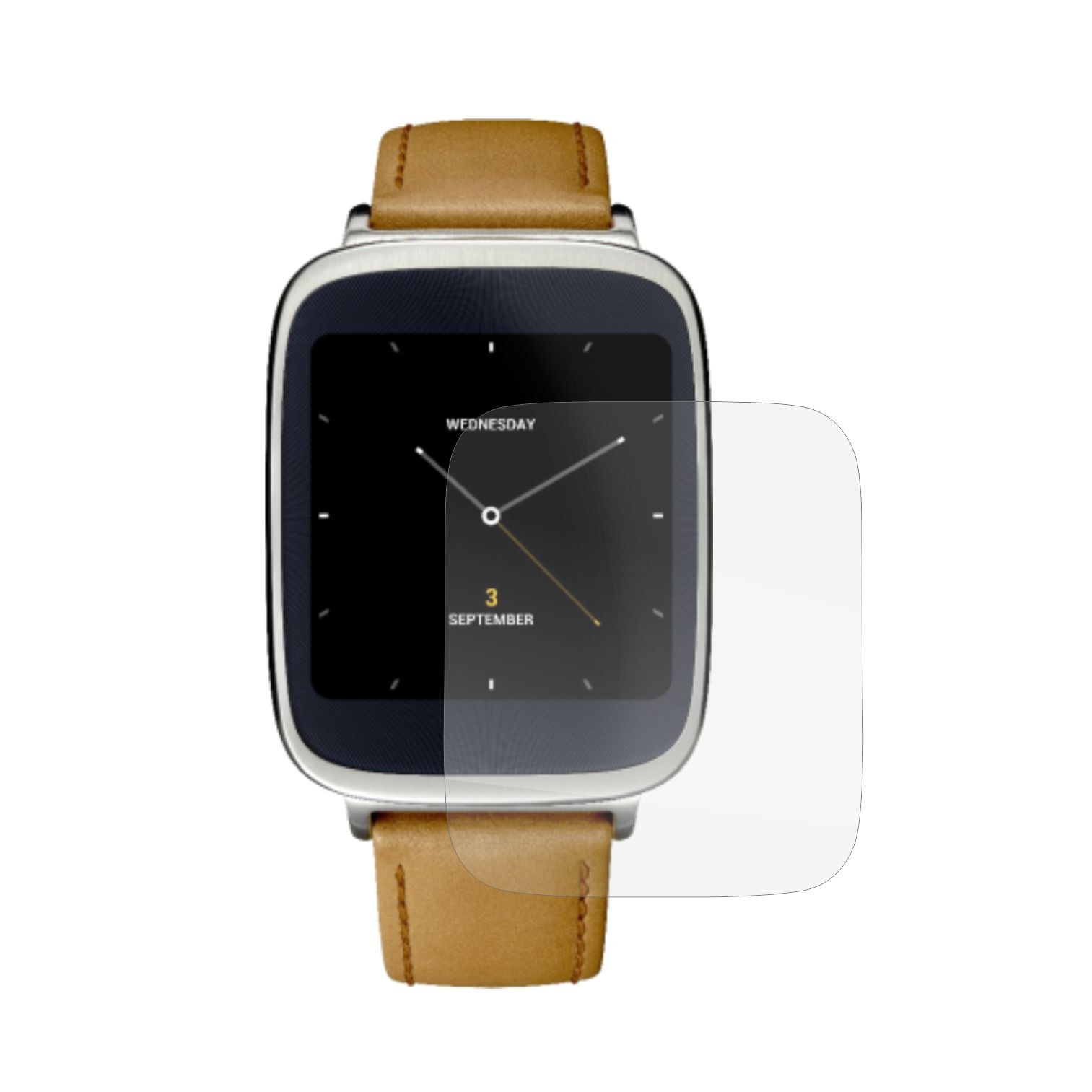 Set 4 Folii Protectie Ecran, Acoperire Totala, Adezive si Foarte Flexibile, Invisible Skinz Ultra-Clear HD pentru Asus Zen Watch 1