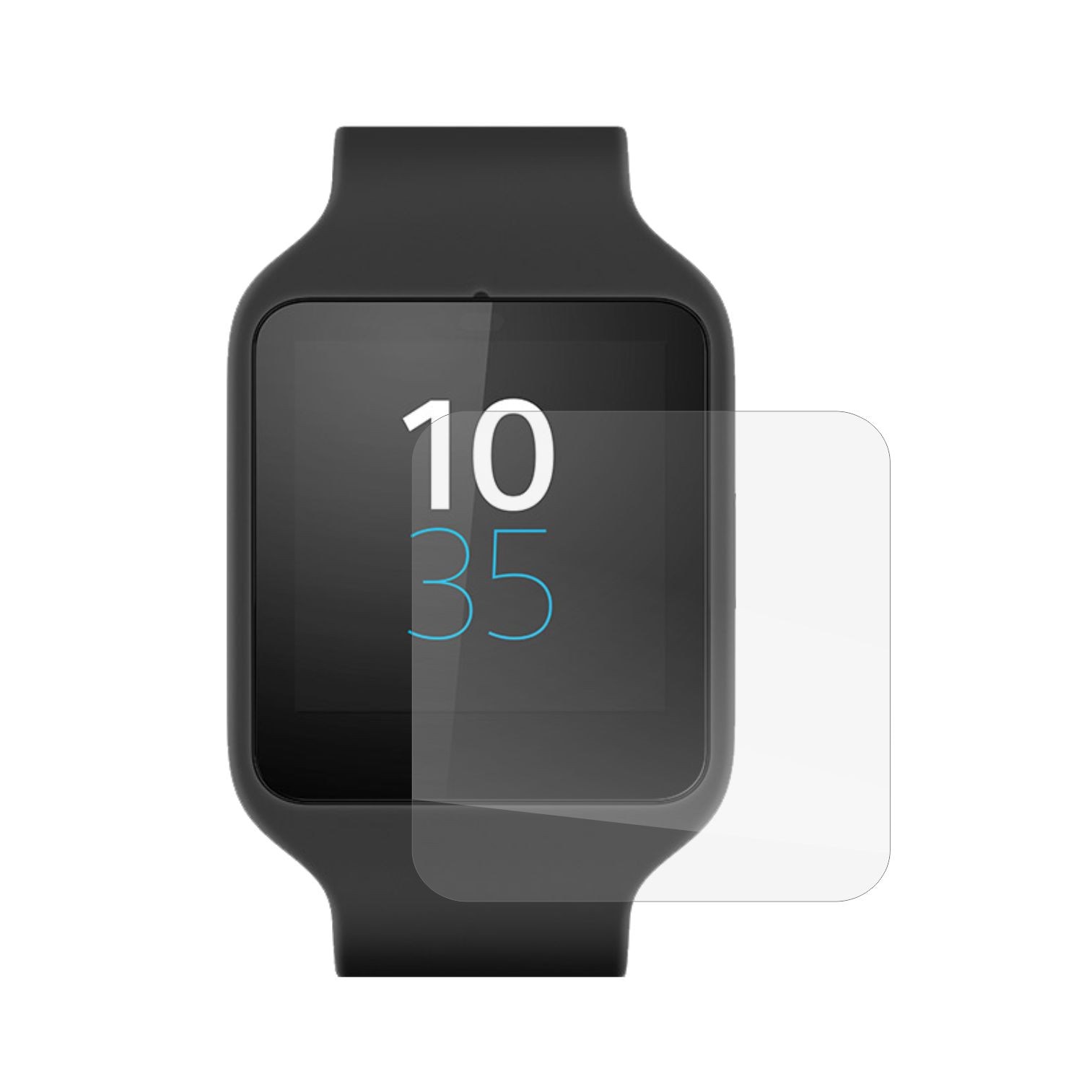 Set 2 Folii Protectie Ecran, Acoperire Totala, Adezive si Foarte Flexibile, Invisible Skinz Ultra-Clear AutoRegeneranta pentru Sony Smartwatch 3