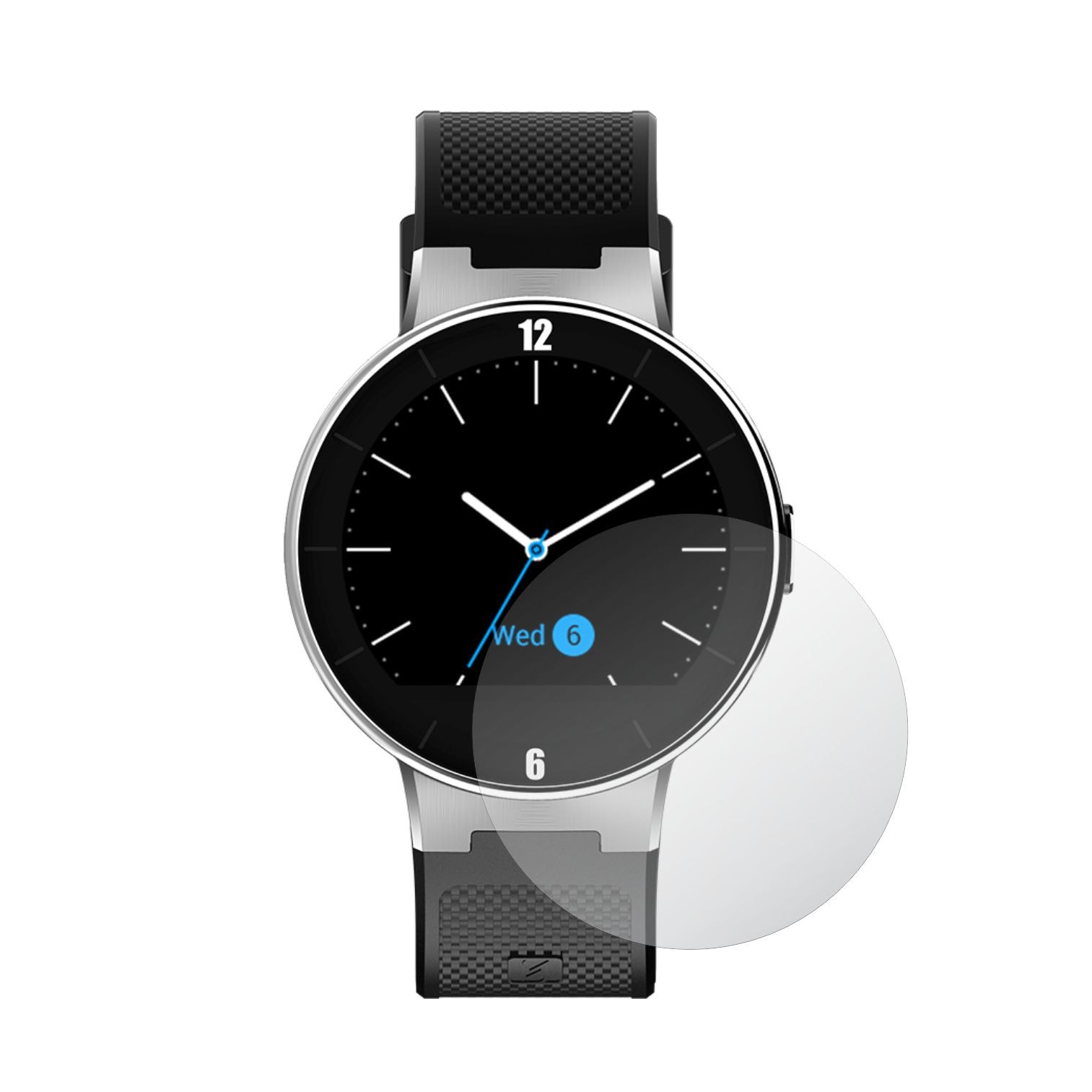 Set 2 Folii Protectie Ecran, Acoperire Totala, Adezive si Foarte Flexibile, Invisible Skinz Ultra-Clear AutoRegeneranta pentru Alcatel SmartWatch