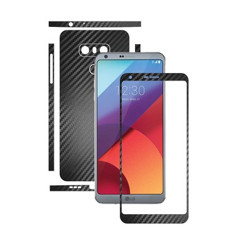 1 + 1 GRATUIT - LG G6 - Carbon Negru - Folie de protectie Carbon Skinz, Husa Full Body Cover de tip Skin Adeziv pentru Rama Ecran,Carcasa Spate si Laterale 1 + 1 GRATUIT - LG G6 - Carbon Negru - Folie de protectie Carbon Skinz, Husa Full Body Cover de tip Skin Adeziv pentru Rama Ecran,Carcasa Spate si Laterale