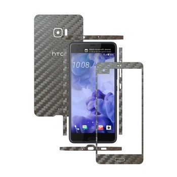 Folie de protectie Carbon Skinz, Husa de tip Skin Adeziv pentru Carcasa, Carbon Gri Argintiu dedicata HTC U Ultra Folie de protectie Carbon Skinz, Husa de tip Skin Adeziv pentru Carcasa, Carbon Gri Argintiu dedicata HTC U Ultra