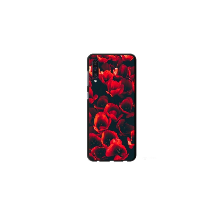 Персонализиран калъф HQPrint и силиконово фолио за Samsung Galaxy A70, модел Flowers #24, многоцветен, S1D1M0386
