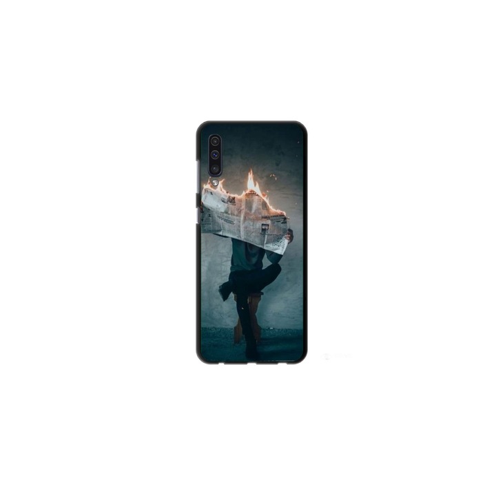 Custom HQ Print and Silicone Foil cover за Huawei P40 Lite E, модел Burn the News, многоцветен, S1D1M0345