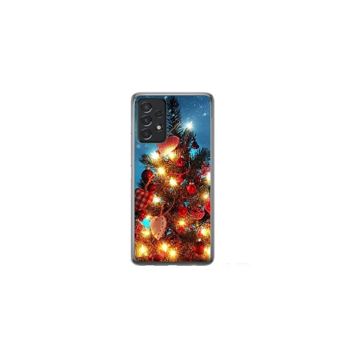 Персонализиран калъф HQPrint за Samsung Galaxy A52, Christmas Tree модел №2, многоцветен, S1D1M0058