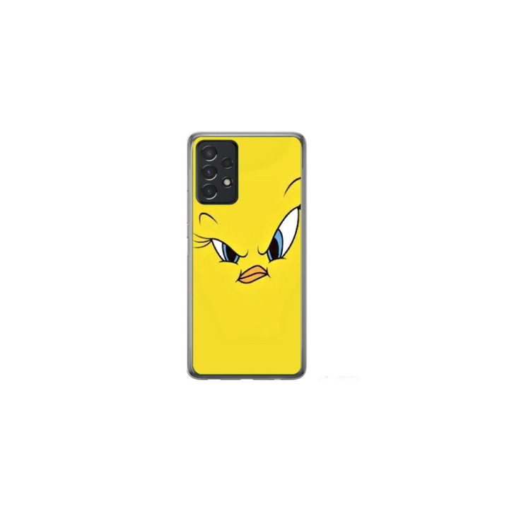 Husa personalizata HQPrint si Folie de Silicon pentru Samsung Galaxy A72, model Looney Tunes #1, multicolor, S1D1M0225