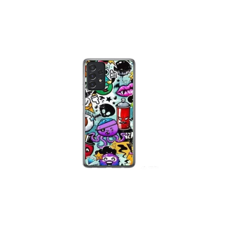 Husa personalizata HQ Print pentru Samsung Galaxy A23 4G, model Grafitti, multicolor, S1D1M0289