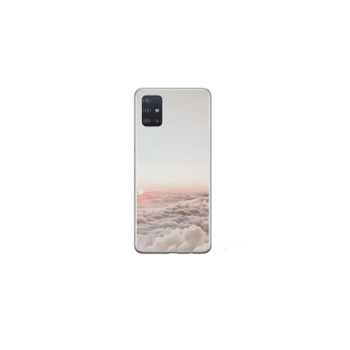 HQPrint személyre szabott borító és szilikonfólia Samsung Galaxy A71-hez, Sky modell, többszínű, S1D1M0061