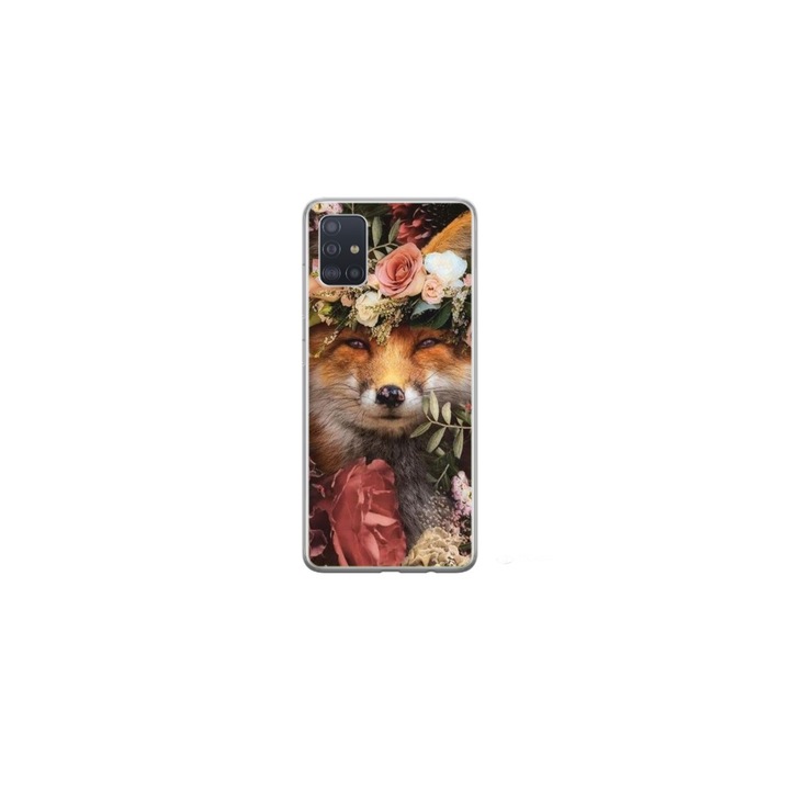 Husa personalizata HQPrint pentru Samsung Galaxy A71, model Fox, multicolor, S1D1M0213