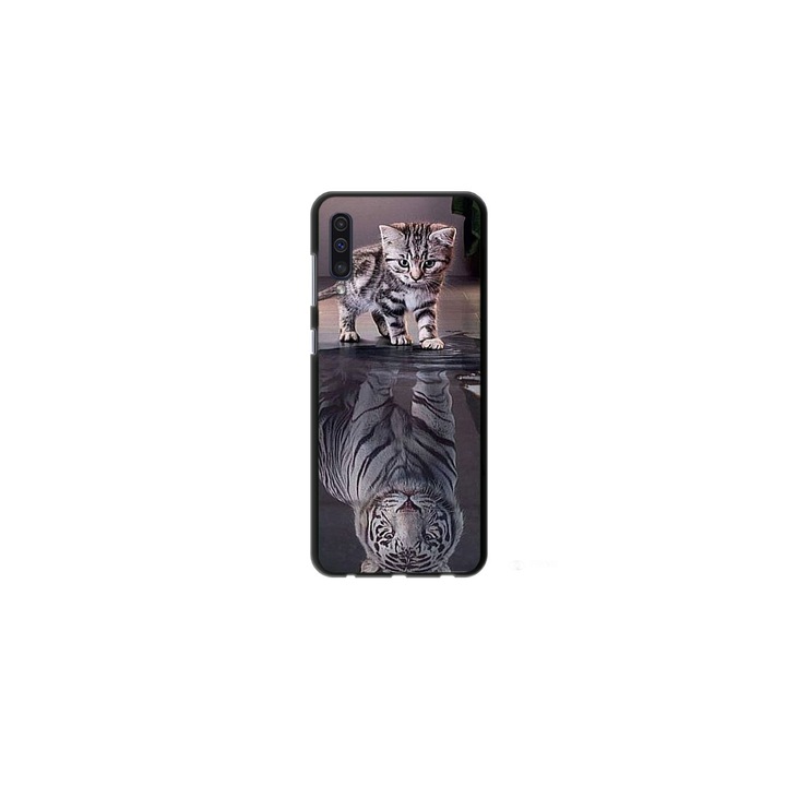 Személyre szabott HQ Print 360 fokos tok Samsung Galaxy A7 (2018), Tiger modellhez, többszínű, S1D1M0242