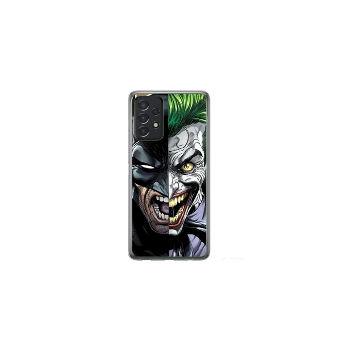Husa personalizata HQ Print si Folie de Silicon pentru Samsung Galaxy A32 4G, model Batman VS Joker, multicolor, S1D1M0012