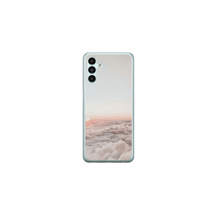 Husa personalizata HQPrint si Folie de Silicon pentru Samsung Galaxy A04s, model Sky, multicolor, S1D1M0061