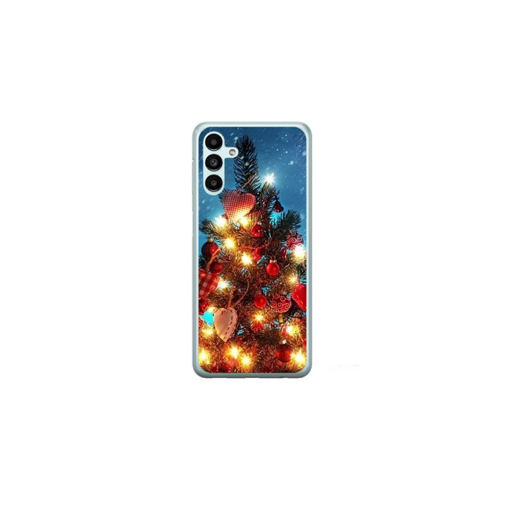 Персонализиран калъф за плуване за Samsung Galaxy S24 Plus, модел Christmas Tree #2, многоцветен, S1D1M0058