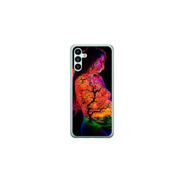 Husa personalizata HQPrint si Folie de Silicon pentru Samsung Galaxy A05s, model Colorful #7, multicolor, S1D1M0324