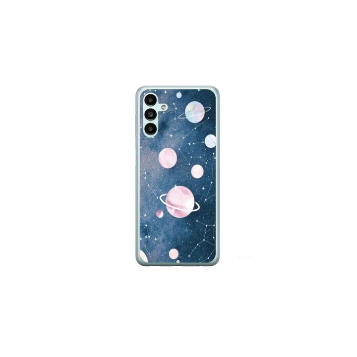 Husa personalizata HQ Print si Folie de Silicon pentru Samsung Galaxy A14 4G, model Solar System, multicolor, S1D1M0313