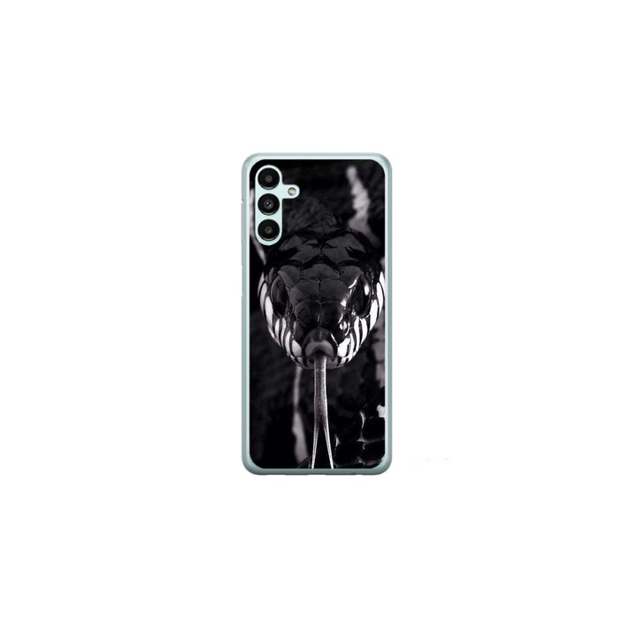 Husa personalizata HQPrint si Folie de Silicon pentru Samsung Galaxy A14 5G, model Snake, multicolor, S1D1M0378