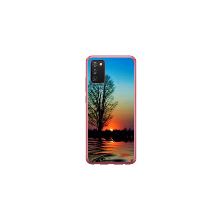 Husa personalizata HQPrint pentru Samsung Galaxy A03s, model Apus, multicolor, S1D1M0006