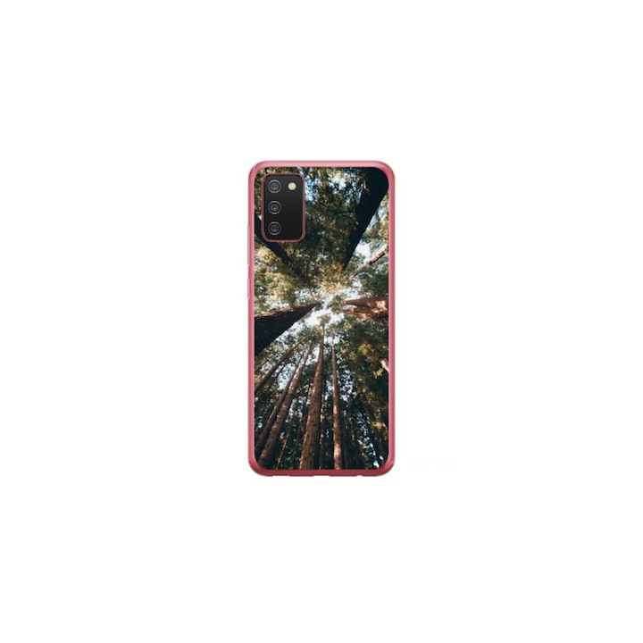 Husa personalizata HQPrint si Folie de Silicon pentru Samsung Galaxy A03s, model Tree perspective, multicolor, S1D1M0079
