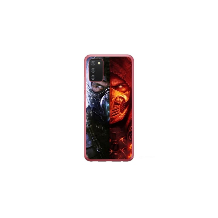 Husa personalizata HQPrint si Folie de Silicon pentru Samsung Galaxy A03s, model Mortal Kombat, multicolor, S1D1M0130