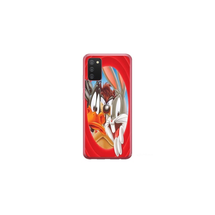 Husa personalizata HQPrint si Folie de Silicon pentru Samsung Galaxy A03s, model Looney Tunes #2, multicolor, S1D1M0227