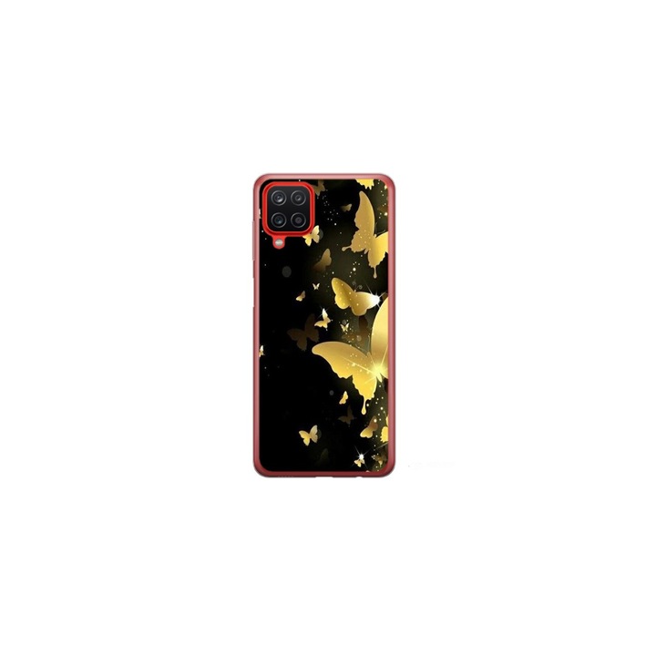 Husa personalizata HQ Print 360 de grade pentru Samsung Galaxy A12 5G, model Butterfly #6, multicolor, S1D1M0045