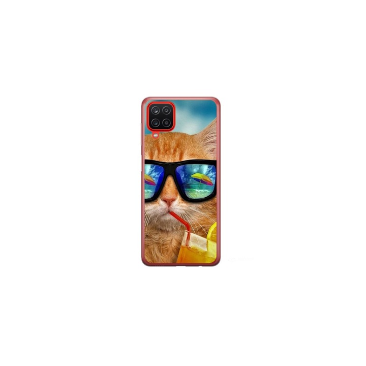 Husa personalizata HQ Print 360 de grad pentru Samsung Galaxy A42 5G, model Cool Cat, multicolor, S1D1M0031