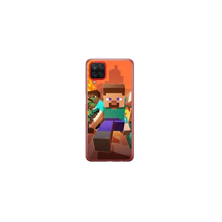 Husa personalizata HQ Print si Folie de Silicon pentru Huawei P40 Lite, model Minecraft #1, multicolor, S1D1M0125