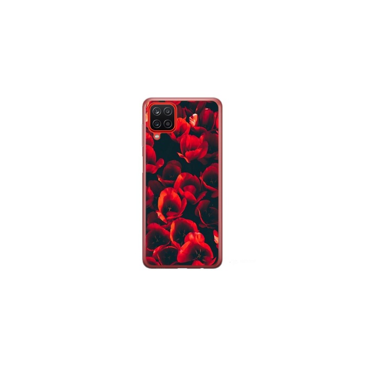 Персонализиран HQPrint капак и силиконово фолио за Samsung Galaxy A12, модел Flowers #24, многоцветен, S1D1M0386