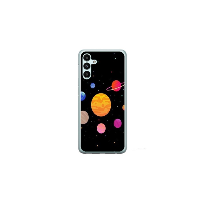 Персонализиран калъф за плуване и силиконово фолио за Samsung Galaxy A05s, цветен модел Galaxy, многоцветен, S1D1M0283